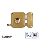 FECHADURA DIREITA 80MM 3 CHAVES INCLUIDAS EDM