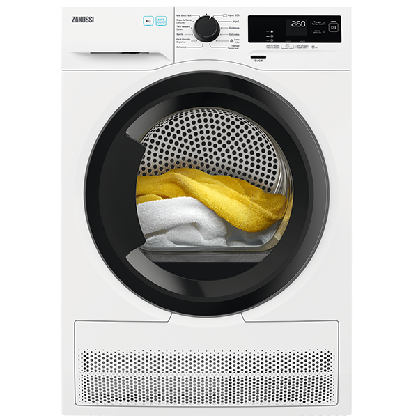 MÁQUINA DE SECAR ROUPA ZANUSSI 8KG CONDENSAÇAO BOMBA CALOR A+++