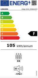 GARRAFEIRA 32 GARRAFAS LIEBHERR UWGB 3632