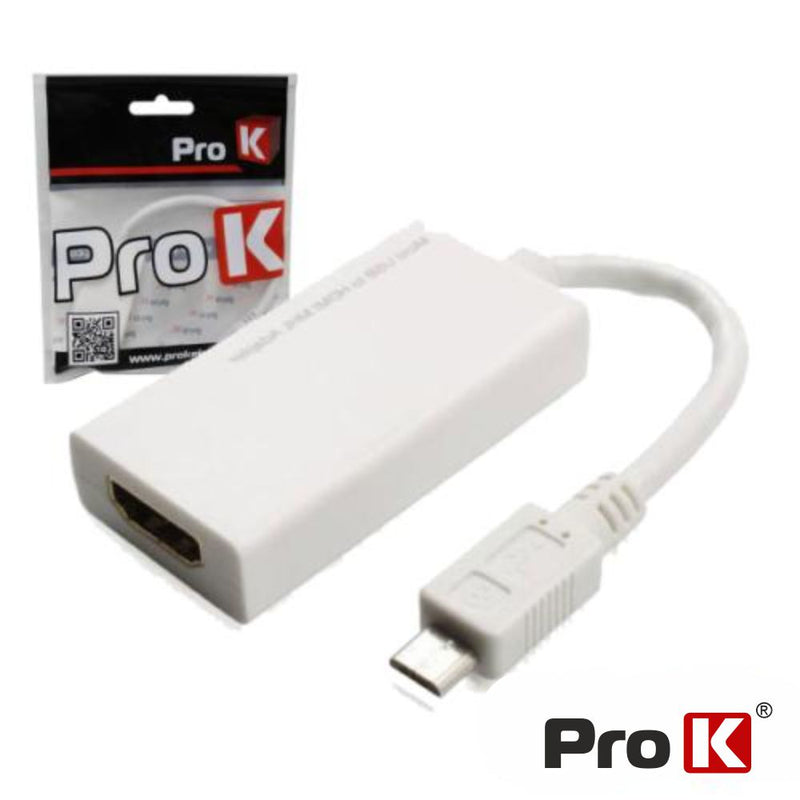 CONVERSOR MHL P HDMI FÊMEA BRANCO PROK