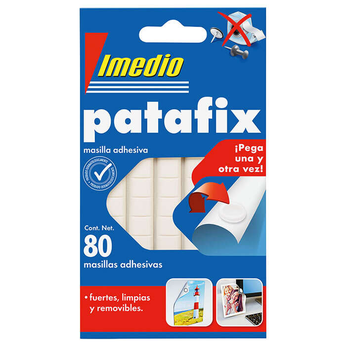 IMEDIO PATAFIX MASILLA ADHESIVA BLANCA - FUERTES, LIMPIAS Y REMOV