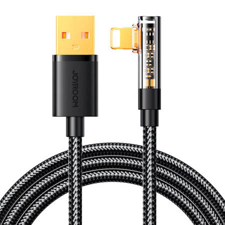 ANGLE CABLE TO USB-A  LIGHTNING  1.2M JOYROOM S-UL012A6 (BLACK)