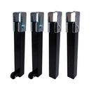 CONJUNTO DE 4 PERNAS BASE PT25 40X30X260MM SEM RODA, PRETO 96405