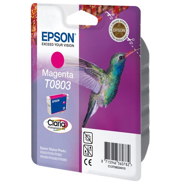 Epson Hummingbird Tinteiro Magenta T0803 Tinta Claria Photographi