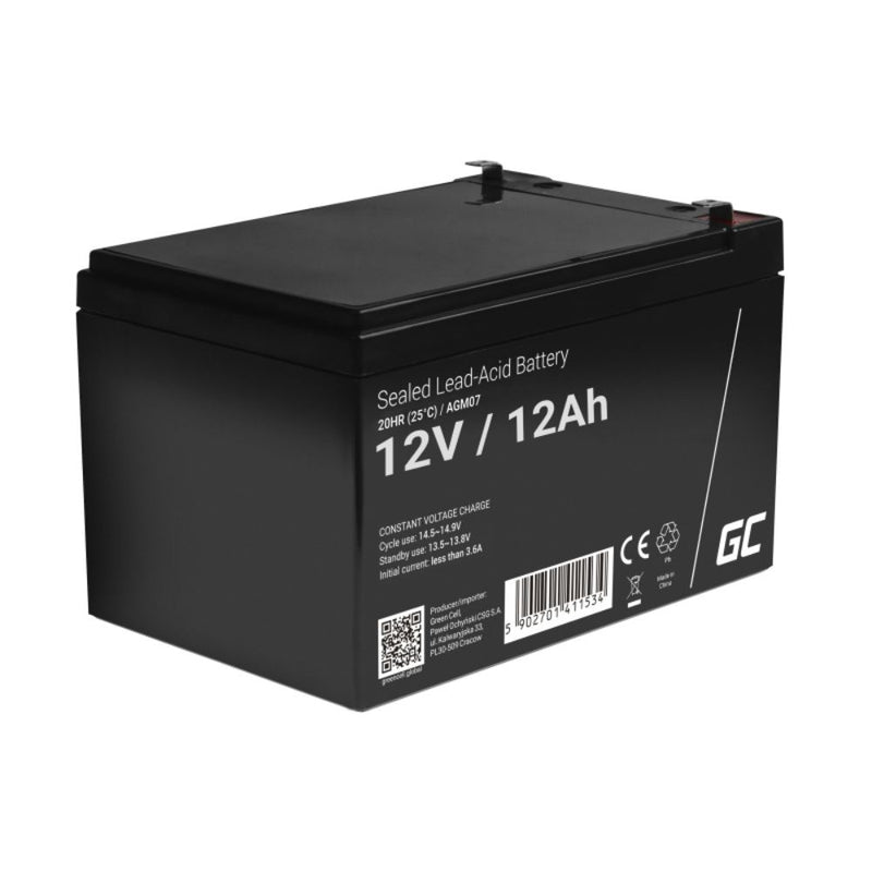 GREEN CELL AGM BATTERY 12V 12AH - BATTERIE - 12.0.