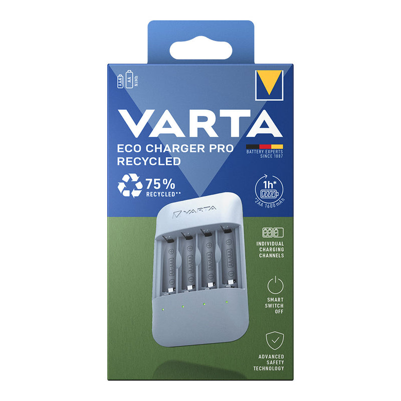 CARREGADOR PARA PILHAS VARTA ECO CHARGER PRO RECYCLED