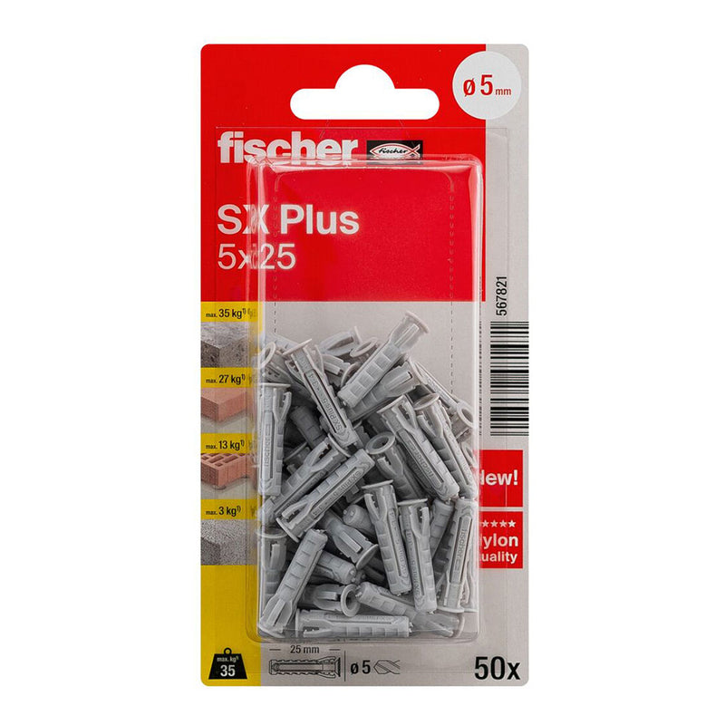 BLISTER BUCHA FISCHER SX PLUS Ø5X25MM K NV 50 UNID. 567821