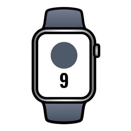 APPLE WATCH SERIES 9 GPS 41MM CAJA DE ALUMINIO PLATA CORREA DEPOR