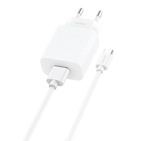 CARREGADOR RÁPIDO FONENG 1X USB EU28 QC 3.0+ CABO USB TIPO C