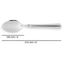 COLHER DE MESA MONOBLOCO DE AÇO INOXIDÁVEL DE 210 MM