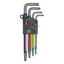 CHAVES ALLEN HEXAGONAIS A CORES COM BOLA 1,5 MM -10 MM, CONJUNTO