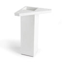 PÉ DE CANTO QUADRADO, MODELO 972, EM ABS, 42 X 42 X 150 MM, BRANC
