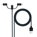Nanocable 10.01.3200 cabo USB 1 m USB 2.0 USB A Micro-USB B Preto