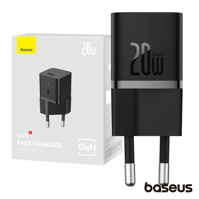 ALIMENTADOR COMUTADO MINIATURA USB-C 20W GAN5 BASEUS