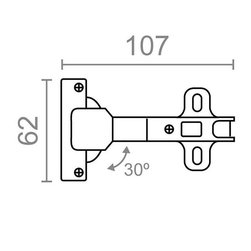 BLÍSTER DOBRADIÇA 30º BC08 35MM ZN EDM