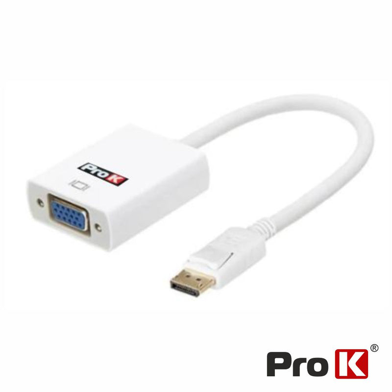 CABO DISPLAYPORT MACHO  VGA FÊMEA PROK