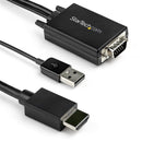 StarTech.com VGA2HDMM2M adaptador de cabo de vídeo 2 m USB Type-A