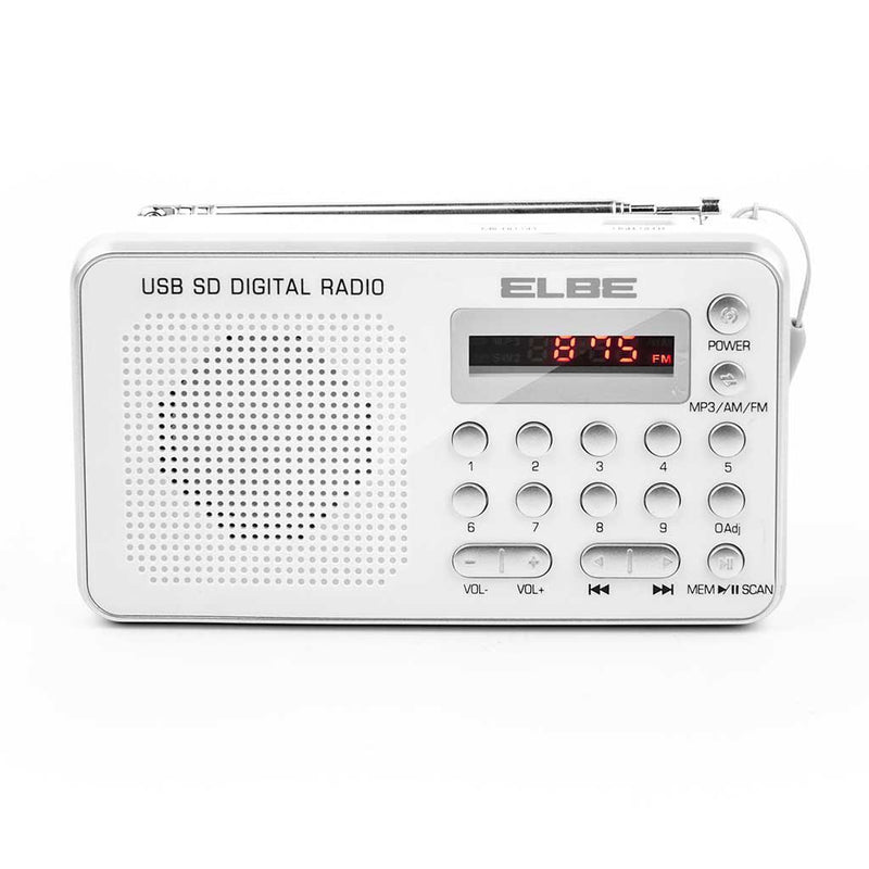 RADIO DIGITAL ELBE RF49USB FM MP3 USB SD BATERIA