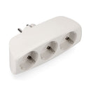 FICHA ADAPTADOR T/TL TRIPLA SAÍDA 2.400W (EMBALADO) 4,8MM EDM