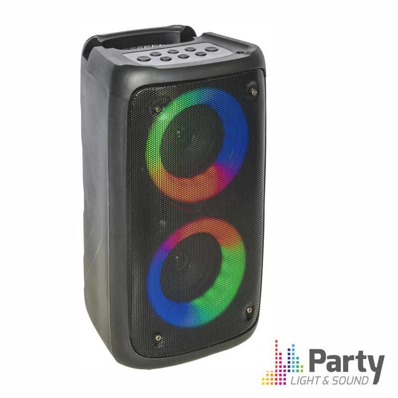 COLUNA AMPLIFICADA 2X3" USBSDAUXBT LED PARTY