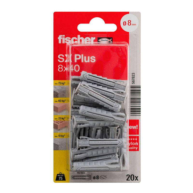 BLISTER BUCHA FISCHER SX PLUS Ø8X40MM K NV 20 UNID. 567823