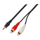 AISENS A128-0147 cabo de áudio 1,5 m 3.5mm 2 x RCA Preto