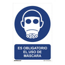 SINAL ´´ES OBLIGATORIO EL USO DE MASCARA´´ (PVC 0,7MM) 30X40CM