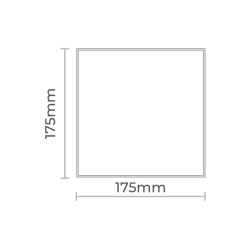 TAMPA 175X175 MM VIDRO BRANCO FOSCO PARA EXTRATOR 08413 Ø10CM EDM