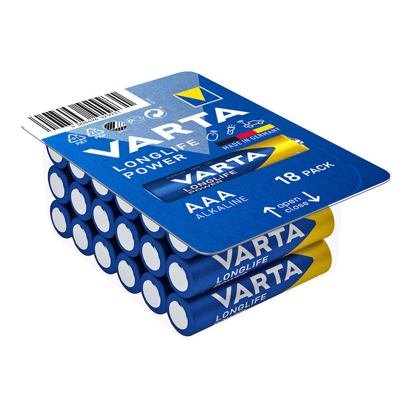 PILHA VARTA LONGLIFE POWER AAA - LR03 CAIXA 18 UNID. Ø10,5X44,5MM