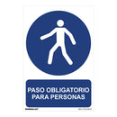 SINAL ´´PASO OBLIGATORIO PARA PERSONAS´´ (PVC 0,7MM) 30X40CM NO