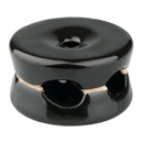 SUPORTE PARA CABOS PORCELANA REDONDO DUPLO PRETO, 5 PCS Ø32 X 18,