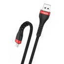 CABO USB PARA MICRO USB FONENG, X82 BLINDADO 3A, 1M PRETO