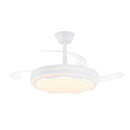 VENTILADOR DE TETO LED CCT, 3 PÁS RETRÁTEIS 60 W, 6600 LM, BRANCO