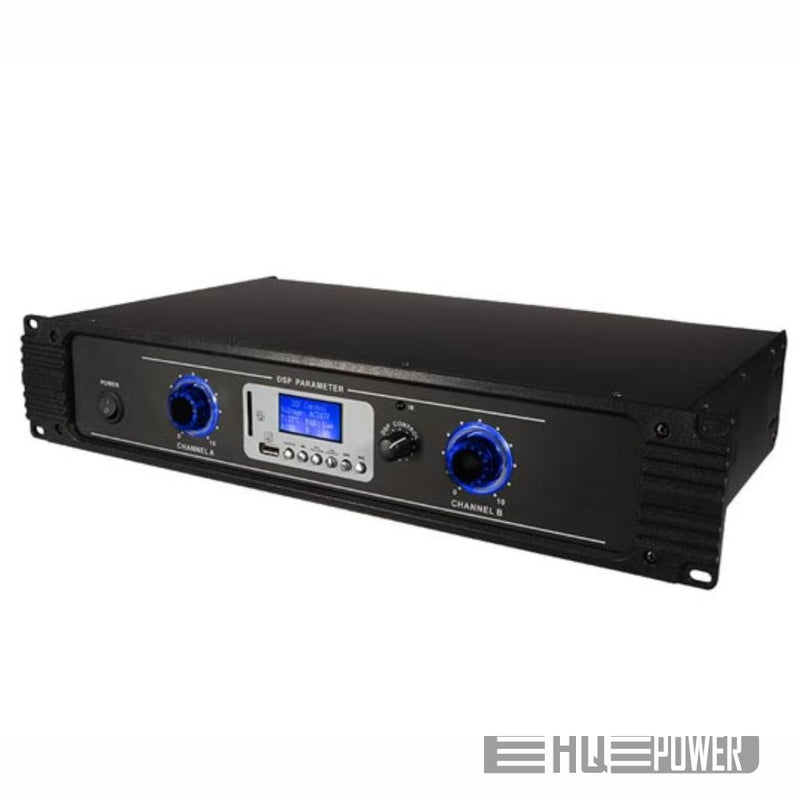 AMPLIFICADOR ÁUDIO 2X200W BLUETOOTHUSB HQPOWER