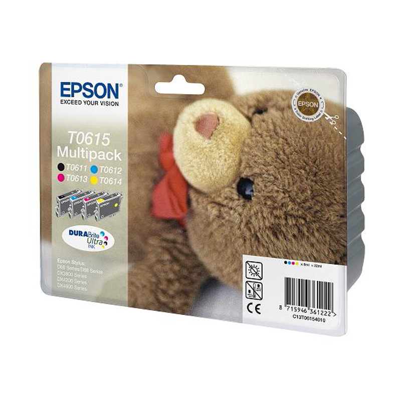 Epson Teddybear Multipack de 4 cores T0615 Tinta DURABrite Ultra