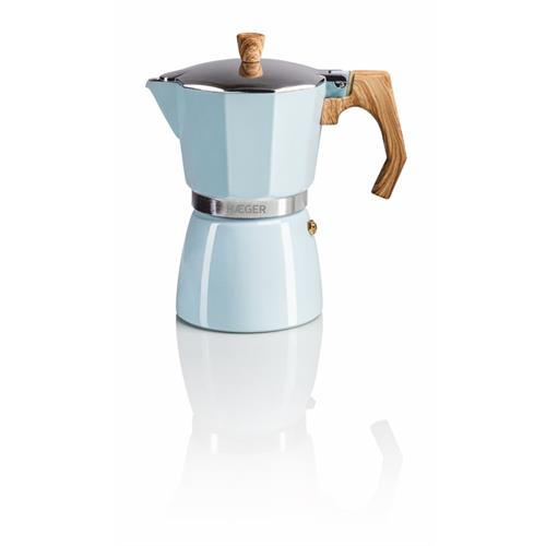 CAFETEIRA HAEGER MOKAPOT6 AZUL ( 6 CHÁVENAS - AZUL  - PEGA EM BAQ