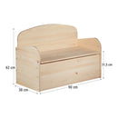 BANCO BAUL DECO DE PINHO 90X62X38CM ASTIGARRAGA