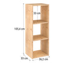 ESTANTE MODULAR 3 CUBOS DINAMIC PINHO MACIÇO 107X36,2X34CM ASTIGA