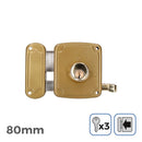 FECHADURA ESQUERDA 80MM 3 CHAVES INCLUIDAS EDM