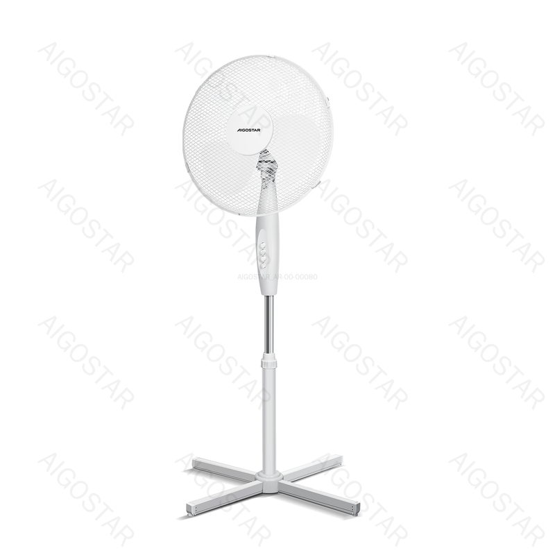 VENTILADOR DE PÉ, 16 POLEGADAS, 3 LÂMINAS, 3 VELOCIDADES, BRANCO,