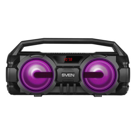 COLUNAS DE SOM SVEN PS-415, 12W Á  PROVA DE AGUA, BLUETOOTH PRETO