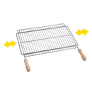 GRELHA EXTENSÍVEL PARA CHURRASQUEIRA 60X40CM EM AÇO ZINCADO
