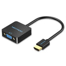 CONVERSOR VENTION ACPBB HDMI MACHO - VGA HEMBRA 15CM NEGRO