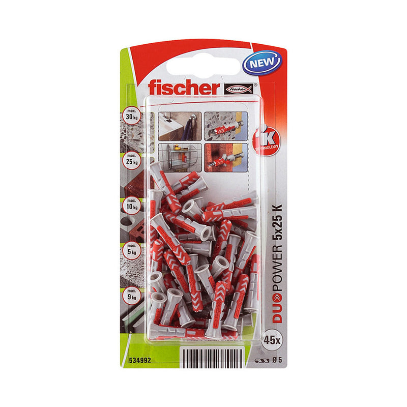 BLISTER 45 BUCHAS DUOPOWER Ø5X25MM 534992 FISCHER