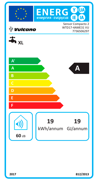 ESQUENTADOR VULCANO SENSOR COMPACTO - WTD 17-4 AMEV BUT/PRO