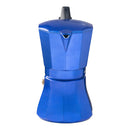 CAFETEIRA DE ALUMÍNIO DE 6 CHÁVENAS MOD: ´´PETRA´´ COR AZUL ORO