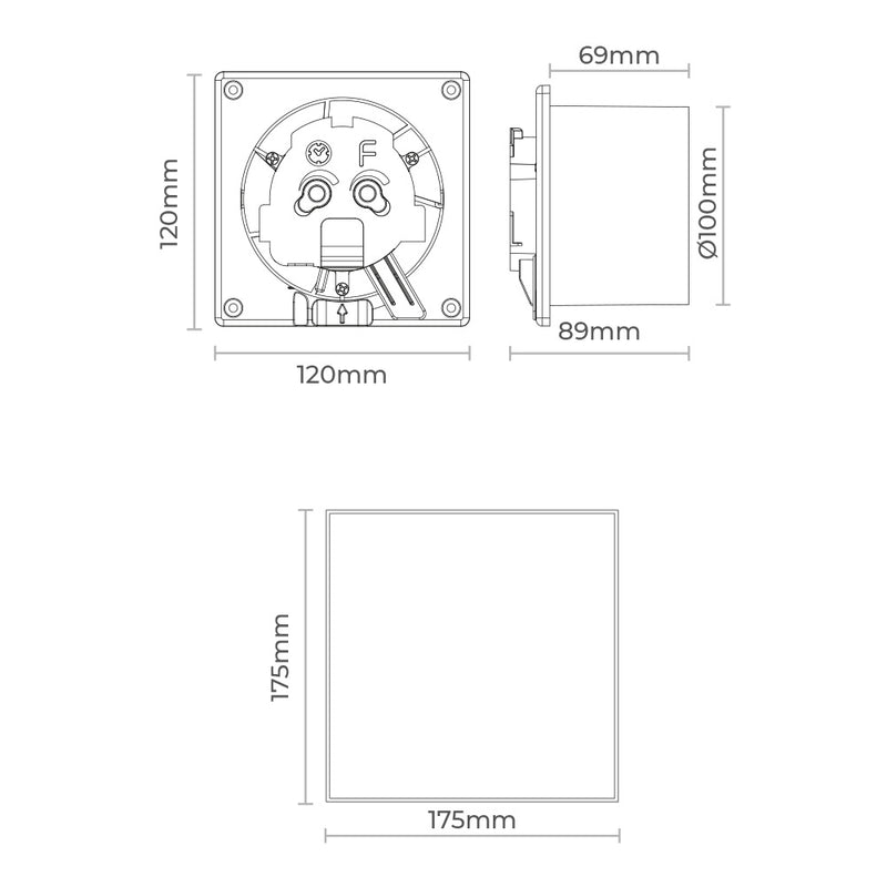 EXTRATOR DE AR COM TAMPA BRANCA, (CUSTOMIZÁVEL) 11W Ø10CM EDM