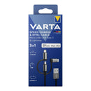 CABO 3 EM 1 USB A LIGHTING - MICRO USB - TIPO C VARTA