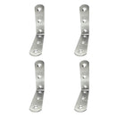 ÂNGULO DE REFORÇO AN24, AÇO INOXIDÁVEL, 80 X 80 X 19 MM. 4 UNIDAD