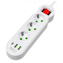 REGLETA DCU 3 TOMAS + 2USB A + 1USB C 2M